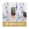 MYSKY HOME Cortinas florales de 84 pulgadas de largo con
