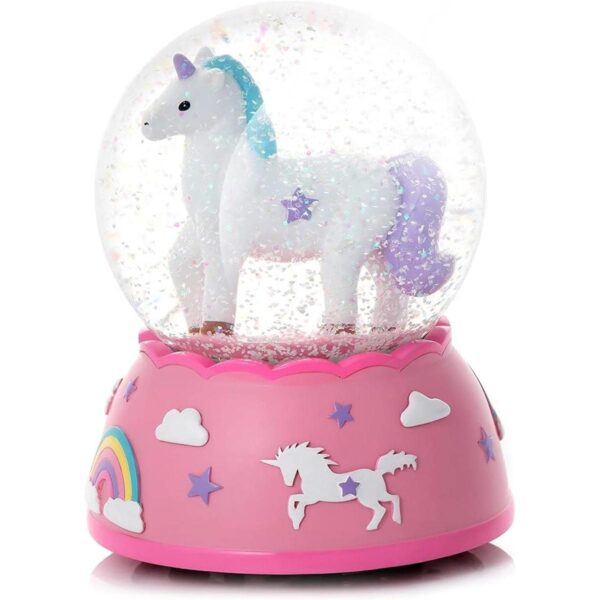 Globo de nieve de unicornio inastillable con música_1