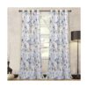 MYSKY HOME Cortinas florales de 84 pulgadas de largo con
