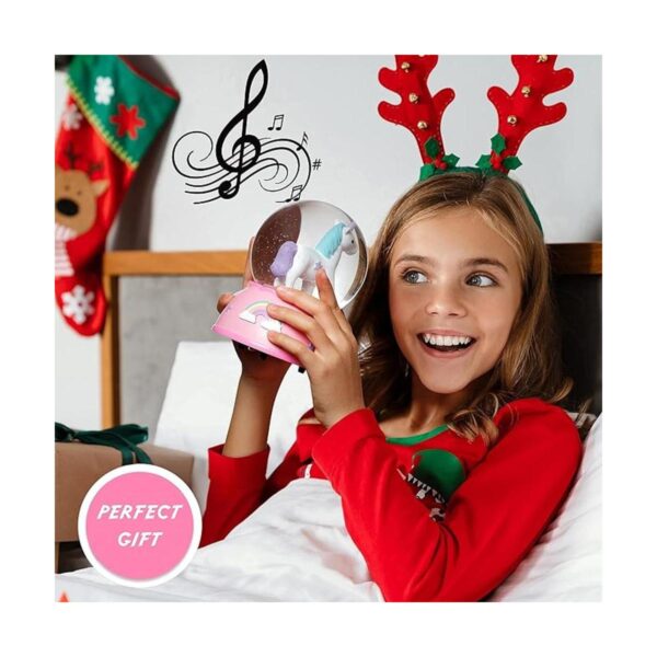 Globo de nieve de unicornio inastillable con música_3