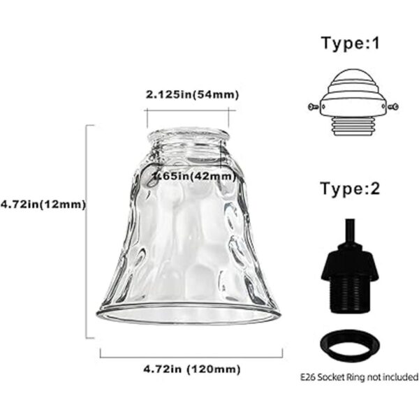 Cubiertas de luz para ventilador de techo pantalla de