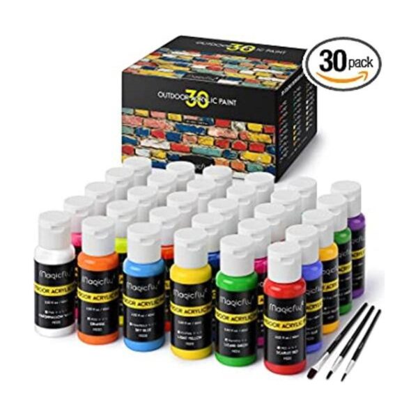 Magicfly Pintura acrílica para exteriores juego de 30_1