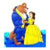 Decoración para pasteles de Bella y la Bestia con Belle