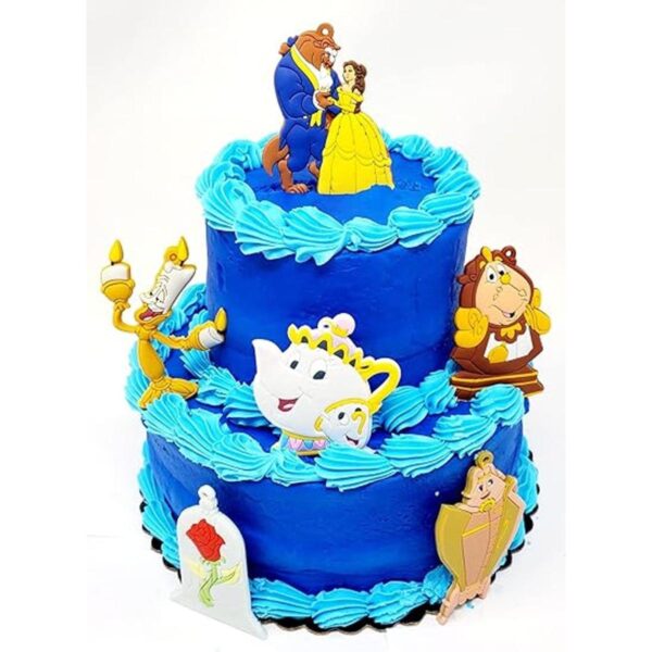 Decoración para pasteles de Bella y la Bestia con Belle