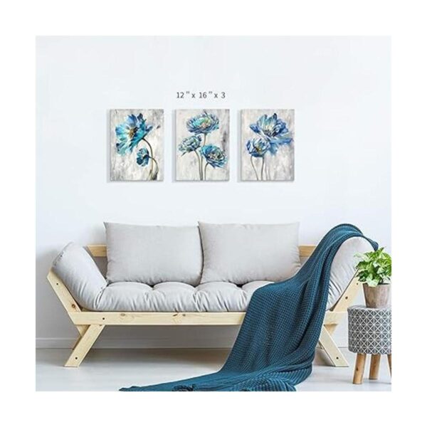 Imagen de flores abstractas de arte floral pintura verde