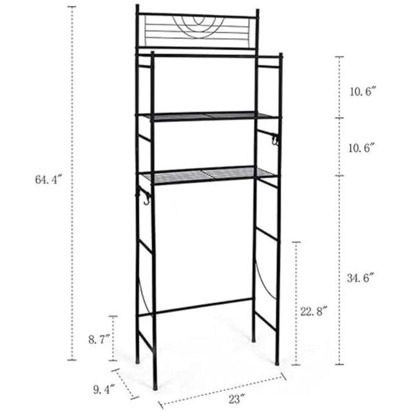 Kimzda Estante de almacenamiento de 3 niveles para baño