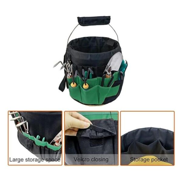 Organizador de herramientas de jardinería verde kit de