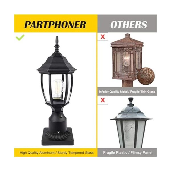 PARTPHONER Luz de poste para exteriores del atardecer al_4