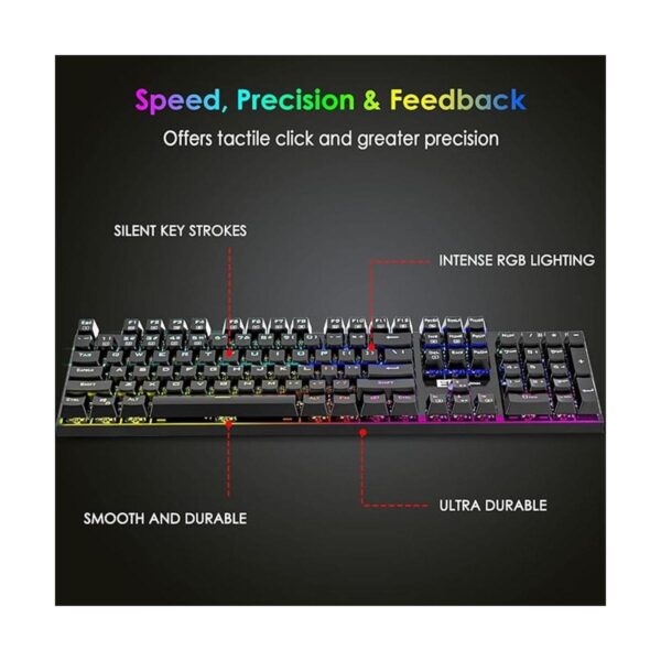 E T Teclado mecánico para juegos con teclas