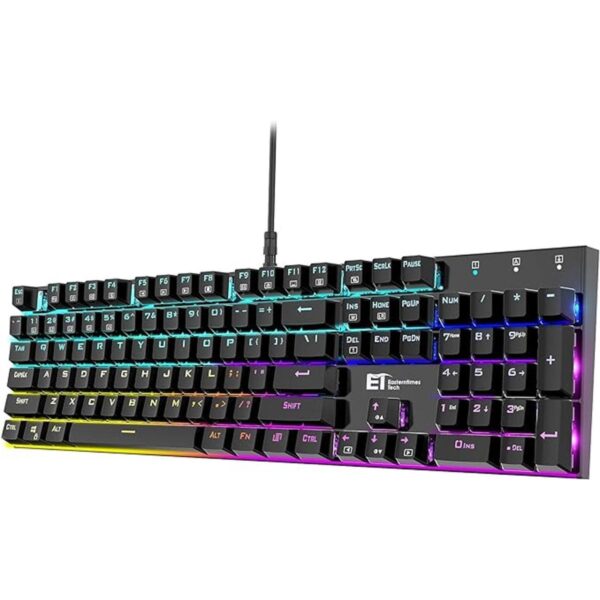 E T Teclado mecánico para juegos con teclas