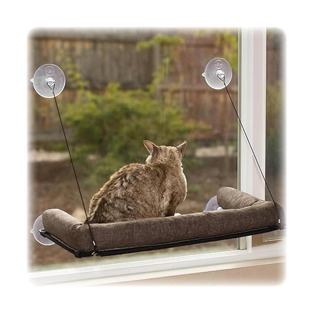 KH PET PRODUCTS EZ Mount Kitty Sill Deluxe con bolster