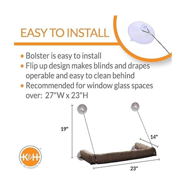 KH PET PRODUCTS EZ Mount Kitty Sill Deluxe con bolster