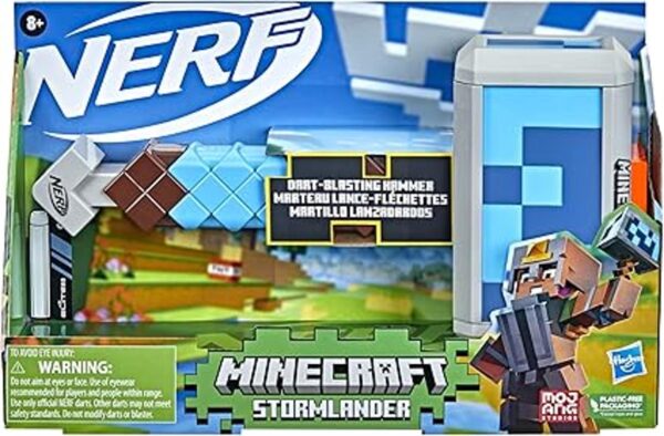NERF Minecraft Stormlander Martillo de dardos para_2