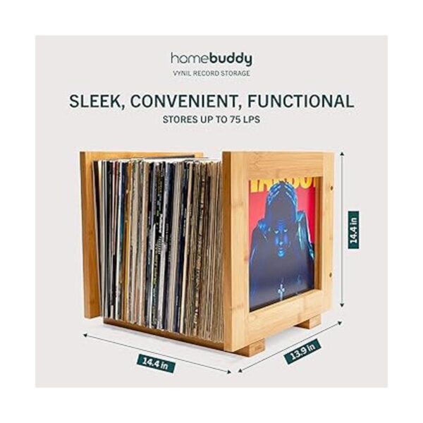 HomeBuddy Almacenamiento de discos de vinilo 1 soporte de_2