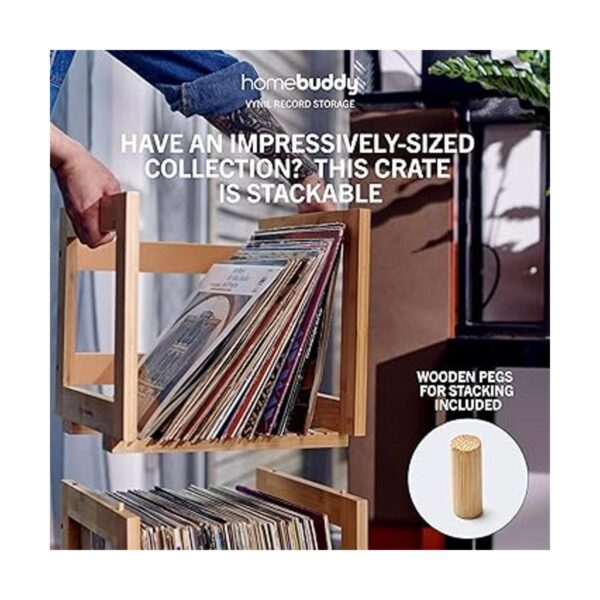 HomeBuddy Almacenamiento de discos de vinilo 1 soporte de_6