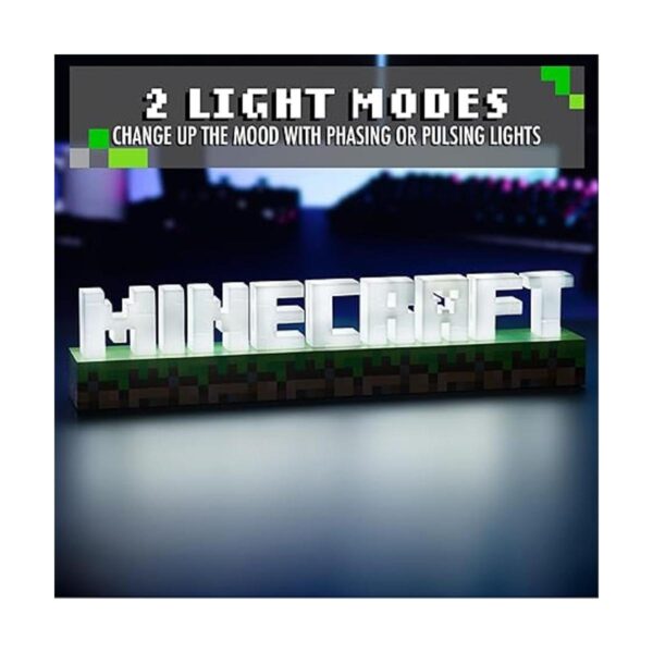 Paladone Luz con logotipo de Minecraft funciona con pilas_2