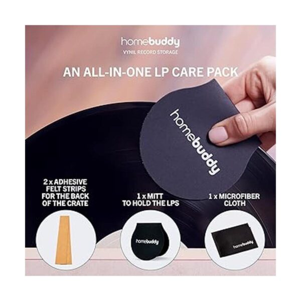 HomeBuddy Almacenamiento de discos de vinilo 1 soporte de_5