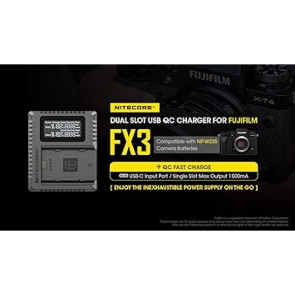 Nitecore FX3 Cargador de batería de carga rápida USBC de_3