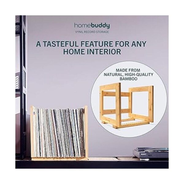 HomeBuddy Almacenamiento de discos de vinilo 1 soporte de_3