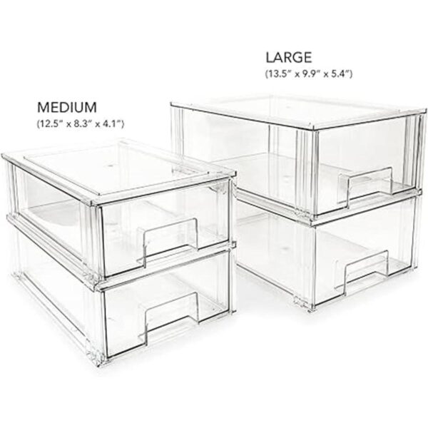 Isaac Jacobs Cajón organizador grande apilable 13.5 x_6