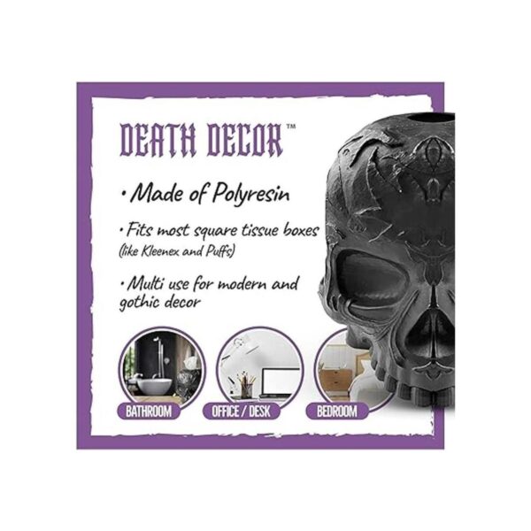 Funda de caja de pañuelos calavera gótica para encimera