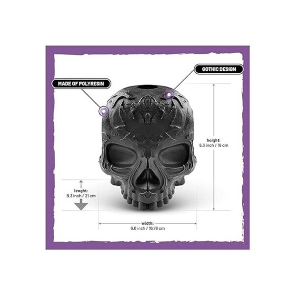 Funda de caja de pañuelos calavera gótica para encimera