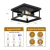 Drosbey Lámpara de techo empotrada de 2 luces lámparas de_3