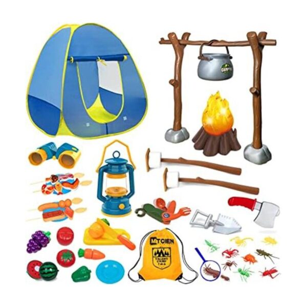 MITCIEN Juego de campamento para niños con fogata tienda_1