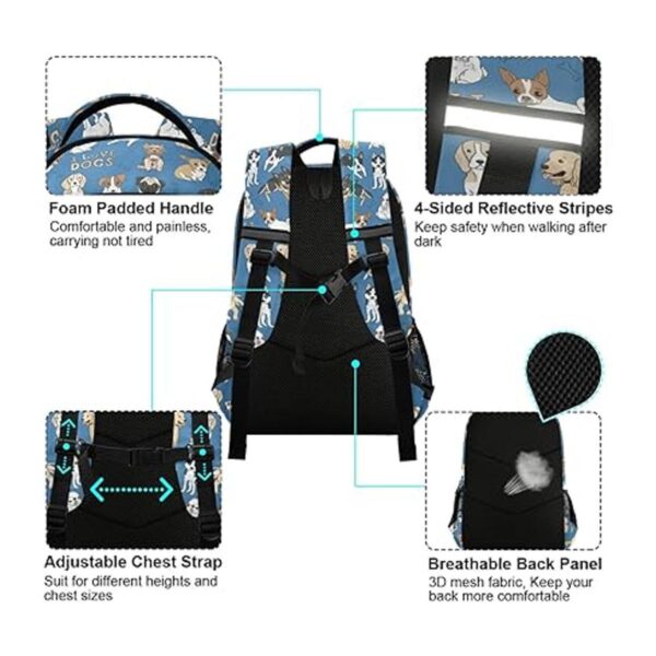 Mochila para niños y niñas con correa para el pecho para