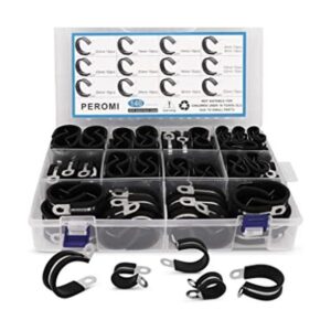 PEROMI Kit surtido de 140 abrazaderas de cable de acero_1