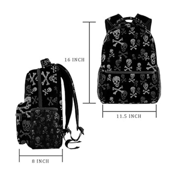 Hueso Patrón Mochilas Niños Niñas Escuela Libro Bolsa_2