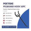 POETISKE Ganchos para tablero de clavijas de 0.2 pulgadas_3