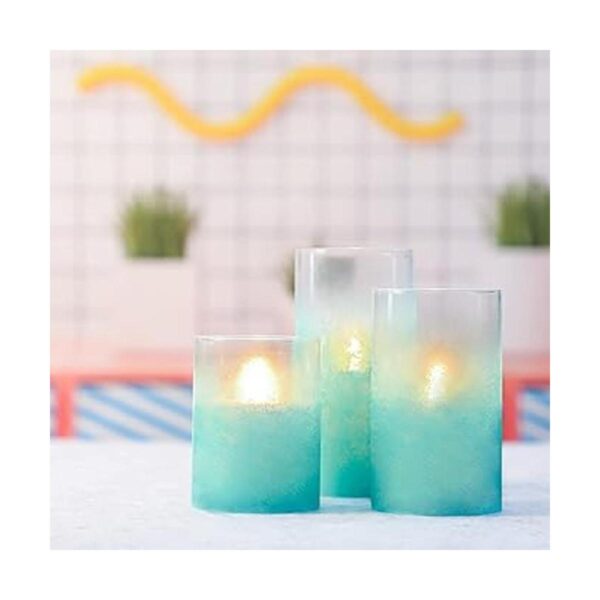 FLAVCHARM Velas de cristal sin llama con control remoto de_3