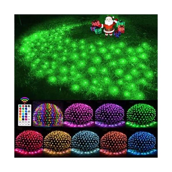 Luces de red de Navidad para exteriores 204 LED de 18_1