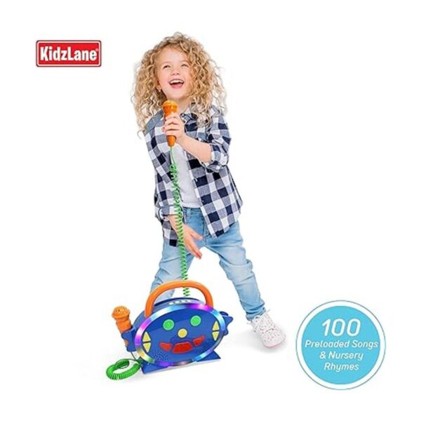 Máquina de karaoke para niños con 2 micrófonos_5