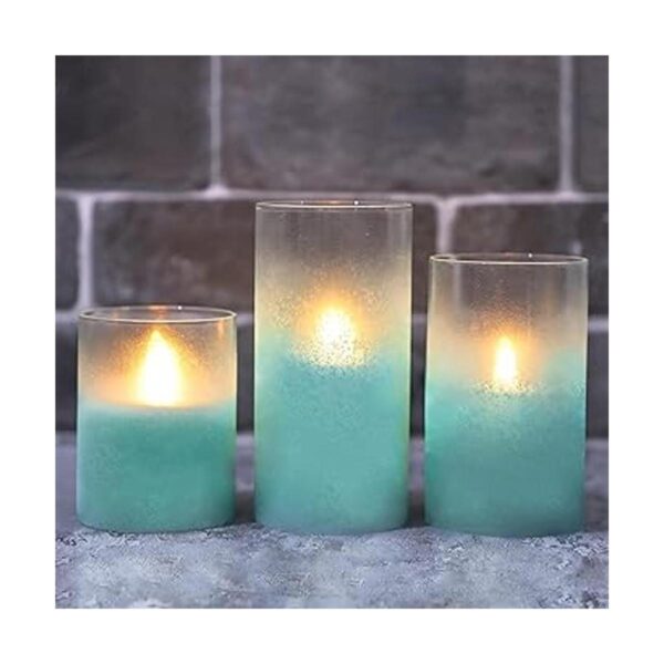 FLAVCHARM Velas de cristal sin llama con control remoto de_2