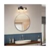 EDISHINE Lámpara de tocador de baño 3 luces negras claras_3