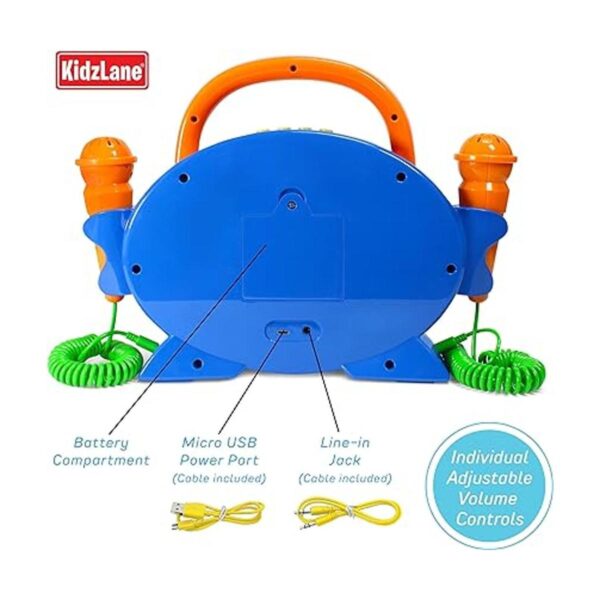 Máquina de karaoke para niños con 2 micrófonos_6