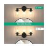EDISHINE Lámpara de tocador de baño 3 luces negras claras_2