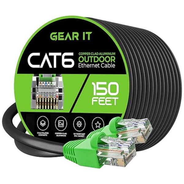 GearIT Cable Ethernet Cat6 para exteriores 150 pies_1