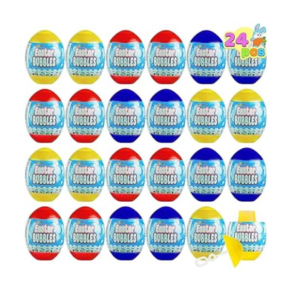 JOYIN 24 botellas de burbujas de Pascua huevo de Pascua_5