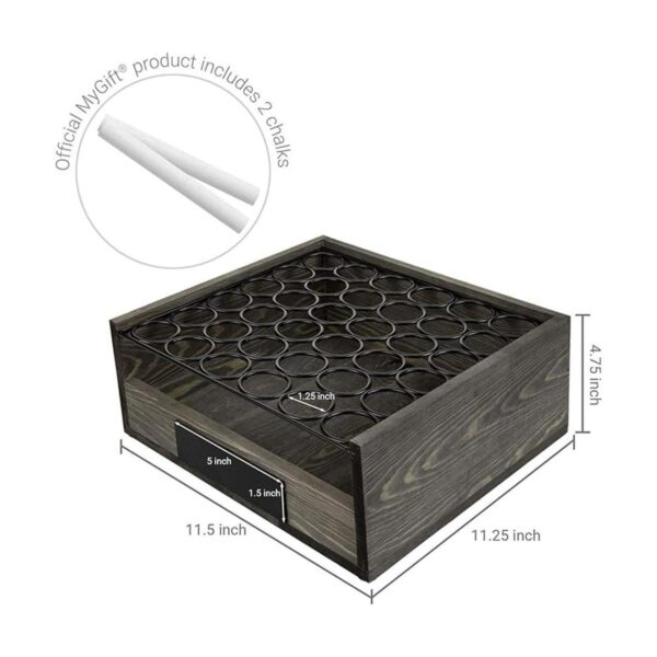 MyGift Soporte para bandeja de huevos de madera gris
