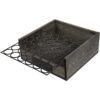 MyGift Soporte para bandeja de huevos de madera gris
