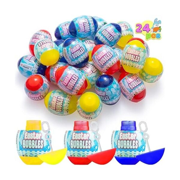 JOYIN 24 botellas de burbujas de Pascua huevo de Pascua_2