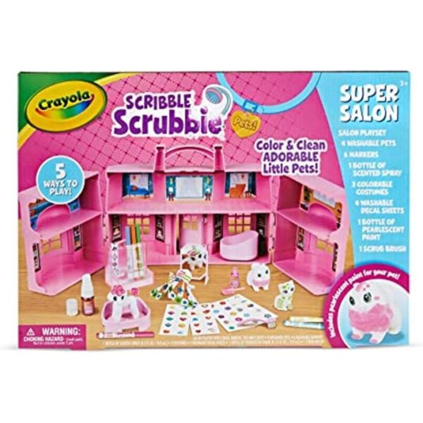 Crayola Scribble Scrubbie Pets Super Salón color juguete_1
