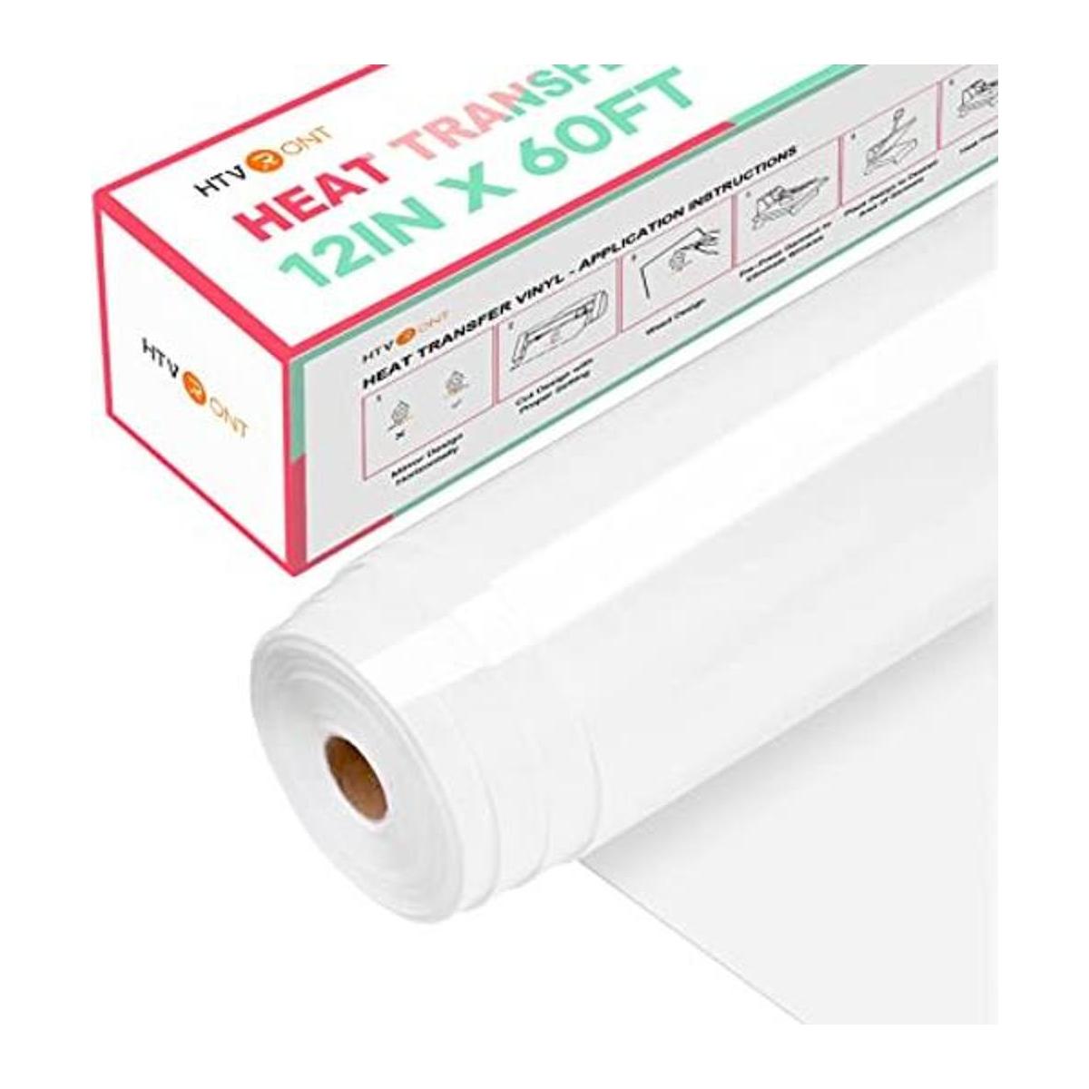 HTVRONT Vinilo de transferencia de calor blanco para