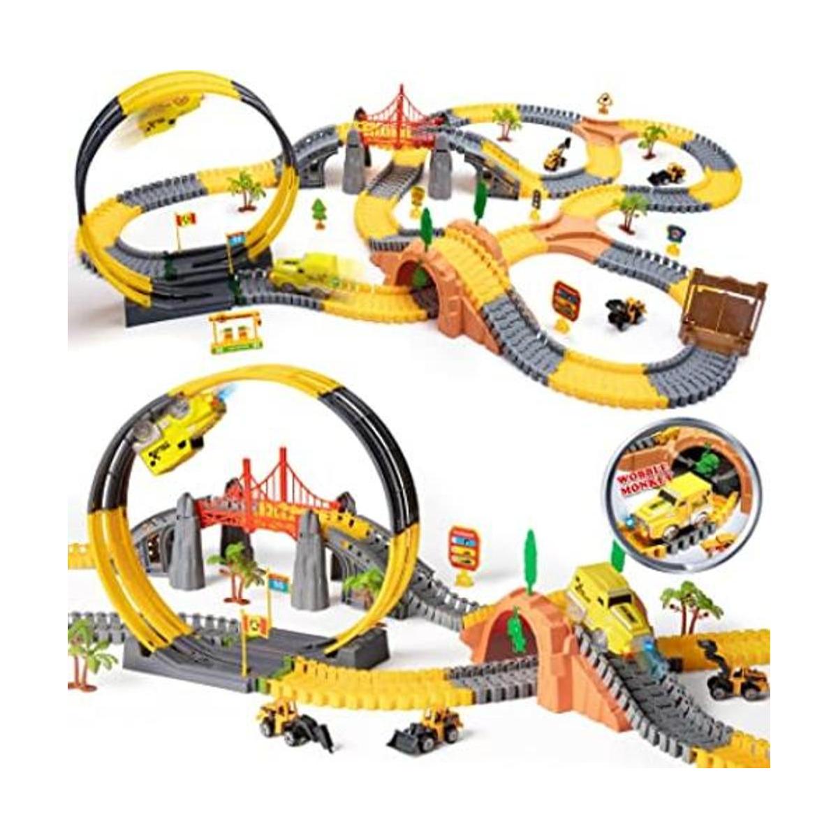 OR OR TU Juego de 342 piezas de juguetes de carreras de