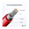 GearIT 25 pies negro 25 pies rojo cable de extensión_3