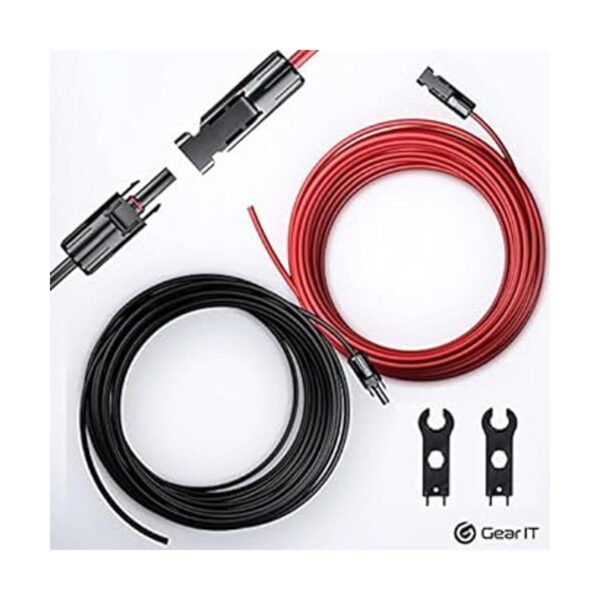 GearIT 25 pies negro 25 pies rojo cable de extensión_2