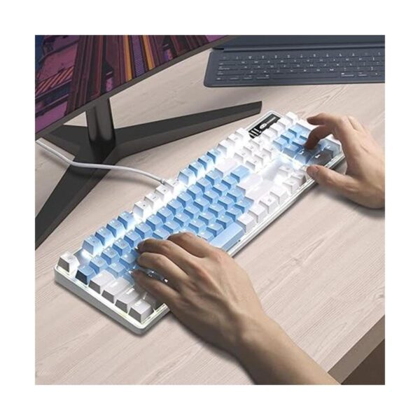 Teclado mecánico para juegos 104 teclas teclados